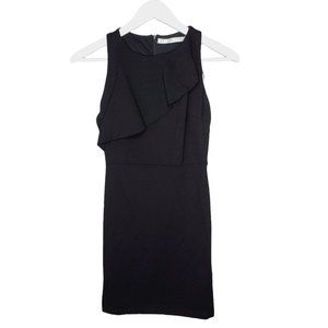 Zara Trafalduc Bodycon Dress Stretch Ruffle Cocktail Black S